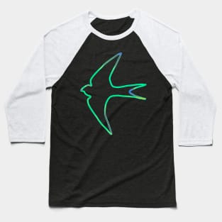 Neon bird, swift design Baseball T-Shirt